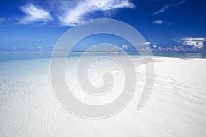 Exotic beach under a blue sky