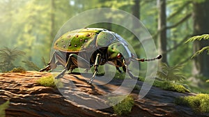 Exotic beetle macro photography. Illustration