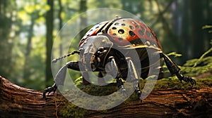 Exotic beetle macro photography. Illustration