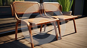 Exotic Bentwood Chairs On A Plant: Unreal Engine 5 Dynamic Outdoor Shots