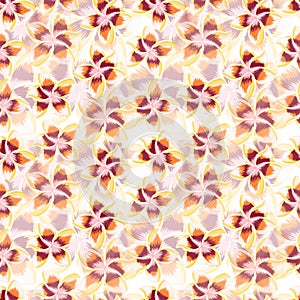 Exotic blossom plumeria seamless pattern. Tropical hibiscus flowers wallpaper