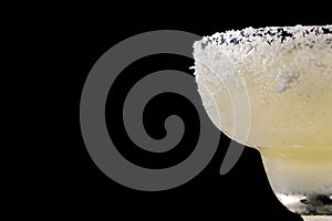 Exotic cocktails, tasty alcoholic beverages and mexican culture concept theme with close up on a glass of margarita cocktail with