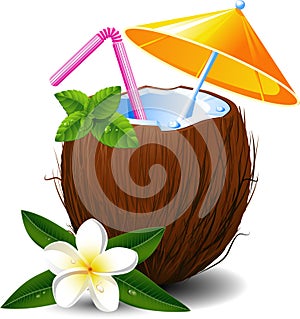 Exotic coconut cocktail