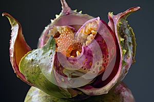 Exotic Dragon Fruit Close-up