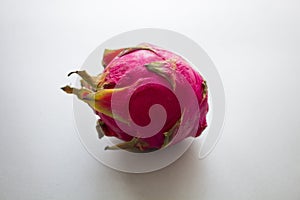Exotic Dragon fruit on white background. photo