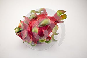 Exotic Dragon fruit on white background