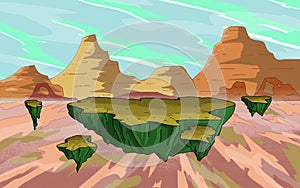 Exotic fantasy Alien Planet.  Environment landscape