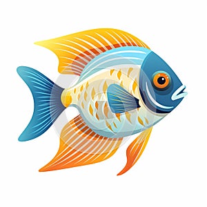 Exotic Fish Illustration for Book Cover