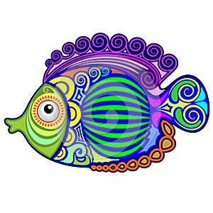 Exotic Fish Tattoo Decorative-3