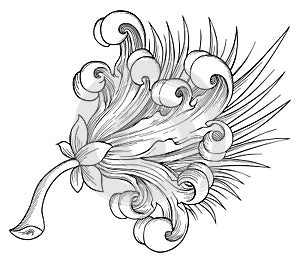 Exotic flower vector