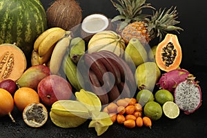 Exotic fruit arrangement