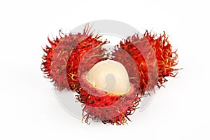 The exotic fruit rambutan