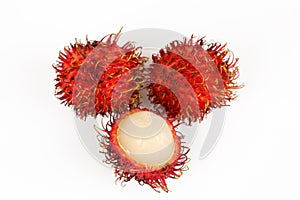 The exotic fruit rambutan