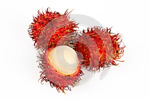 The exotic fruit rambutan