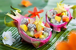 Exotic fruit salad photo