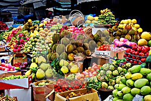 Exotic fruits, asian market