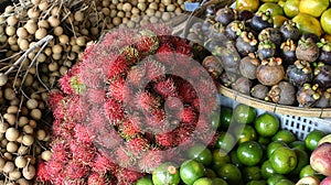 Exotic fruits in a market