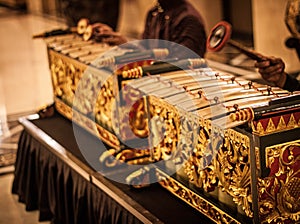 An exotic gamelan music traditional from jogja indonesia