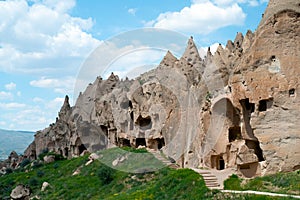 The exotic geography of Cappadocia, Goreme, Turkey.