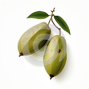Exotic Green Fruits On White Background - Adonna Khare Style