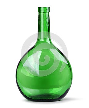 Exotic green glass bottle