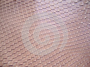 Exotic haberdashery leather, python skin, snake skin. Pink leather for accessories.