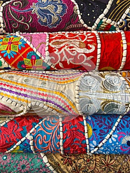 Exotic Indian handcrafted designs on textile.