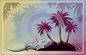 Exotic Landscape with Palm