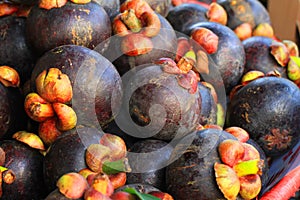 exotic mangostan fruit texture photo