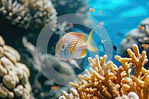 Exotic marine life and vibrant coral reefs