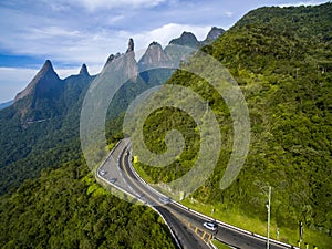 Exotic Mountains. Wonderful Mountains. Mountain Finger of God, the city of Teresopolis, State of Rio de Janeiro, Brazil. photo