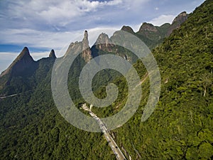 Exotic Mountains. Wonderful Mountains. Mountain Finger of God, the city of Teresopolis, State of Rio de Janeiro, Brazil. photo