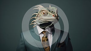 Exotic nature head iguana reptile lizard skin animal portrait wildlife dragon adult