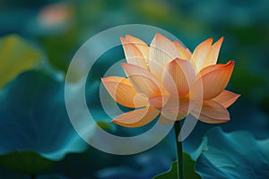 Exotic Orange lotus. Generate Ai