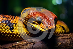 Exotic Phyton snake. Generate Ai