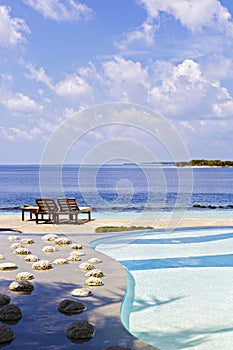 Exotic pool with a beautiful view ocean