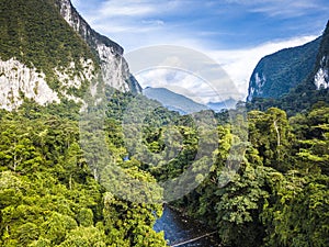 Exotic rainforest landscape from gunung mulu national park borneo malaysia