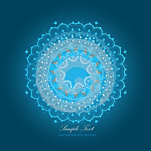 Exotic round ornament