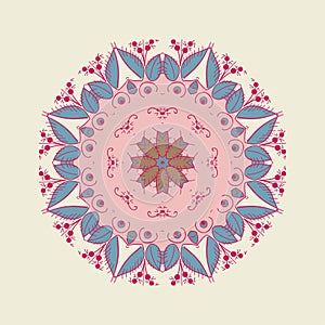 Exotic round ornament