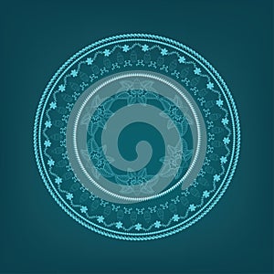 Exotic round ornament