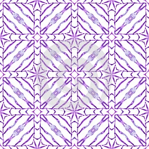 Exotic  seamless pattern. Purple indelible boho