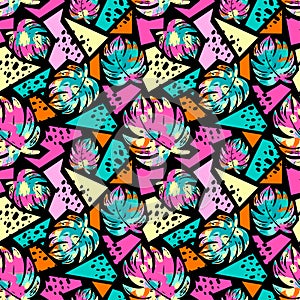 Exotic seamless tropical pattern.