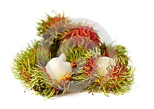 Exotic Thai fruit Rambutan or Ngo