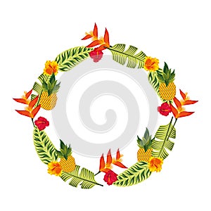 Exotic and tropical flower icon