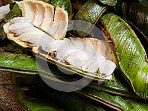 Exotic tropical fruit called guama photo