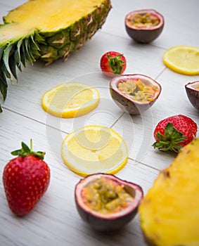 Exotic and Tropical Fruit Smoothie Ingredients