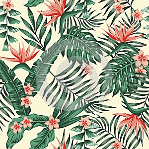 Exotic tropical seamless pattern background