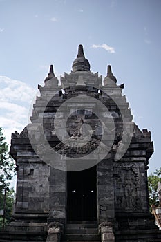 The exoticism of the architecture of the Pawon temple in Indonesia, the Pawon temple is the buddha temple.