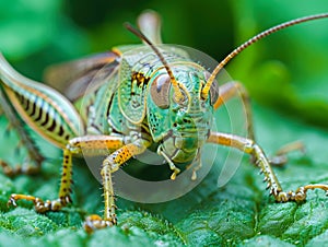 Exotics on a Plate: Cooking an Appetizing Meal with Grasshoppers .AI-generated.