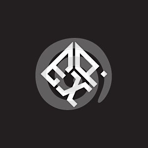 EXP letter logo design on black background. EXP creative initials letter logo concept. EXP letter design